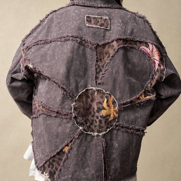 Multicolor Boho Women's Leopard Print Casual Woven Jacket - Picture 2 of 7